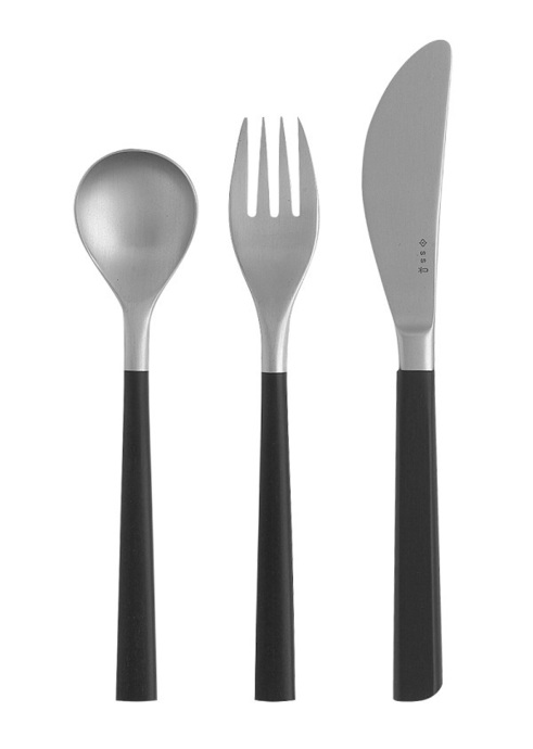 柳宗理デザイン 黒柄カトラリー #2250 デザートスプーン & デザート