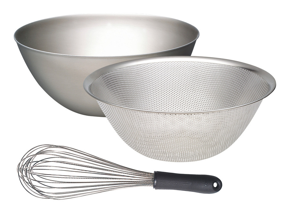 柳宗理デザイン ステンレスボウル27cm & パンチングストレーナー27cm