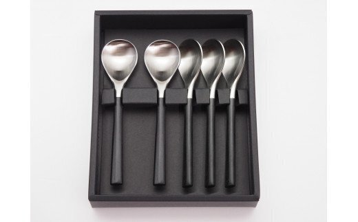 柳宗理デザイン 黒柄カトラリー#2250 ティースプーン5本セット