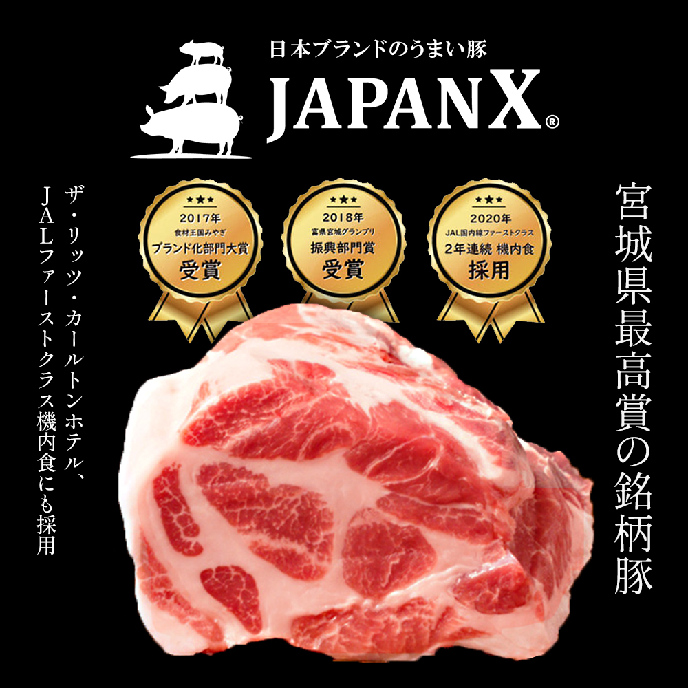 蔵王町産＞JAPAN X 豚肉バラエティセット 3.2kg 【04301-0366】 | 宮城