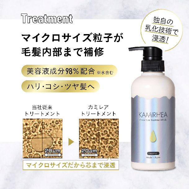 シャンプー トリートメント「カミレア」ツヤ 美髪 に導く ヘアケア