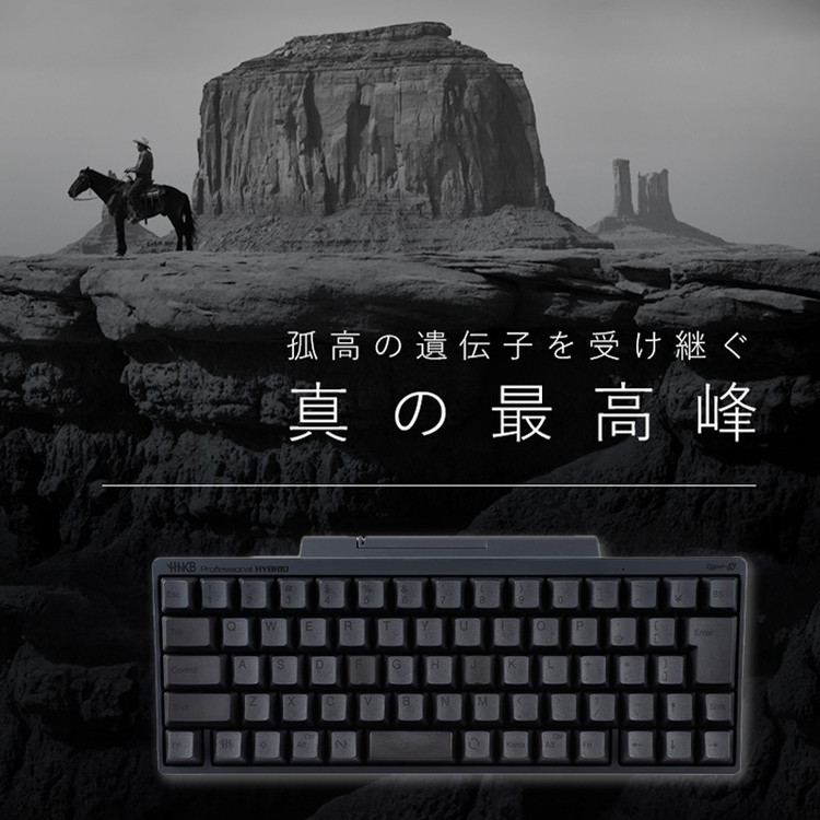 HHKB Professional HYBRID Type-S 英語配列／墨（無刻印キートップ