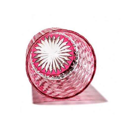 江戸切子 ロックグラス 縁繋ぎ 金 赤 玻璃匠山田硝子 高級 切子