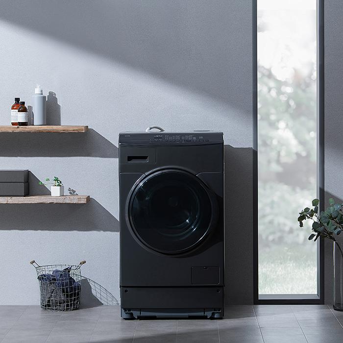 ドラム式洗濯乾燥機 アイリスオーヤマ 8.0kg / 5.0kg ブラック 洗濯機