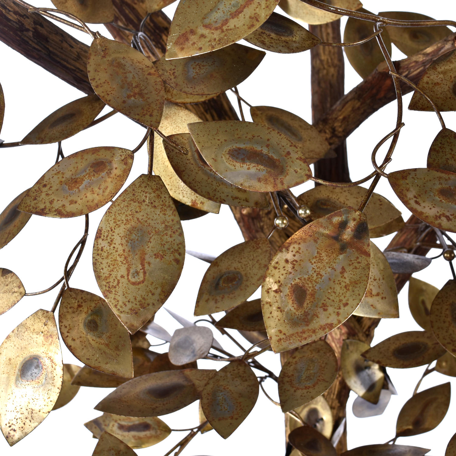 Vintage Curtis Jere Style Patinated Brass Potted Tree Sculpture