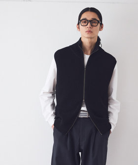 ジップアップ ニットベスト（47-72KM01-205）｜コムサイズム（COMME CA