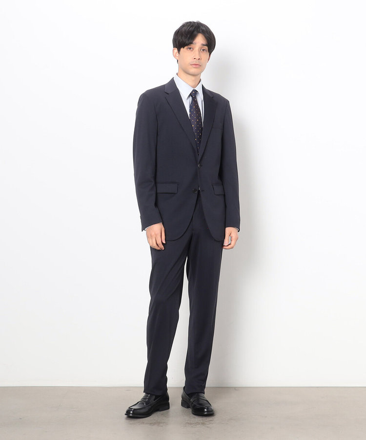 マシンウォッシャブル】マイクロヘリンボーン スーツ（47-02SG03-204