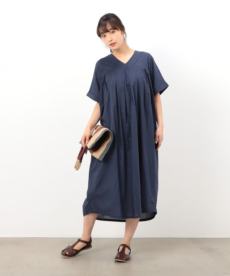 インドコットン タックワンピース（52-31OG82-204）｜おにぎり