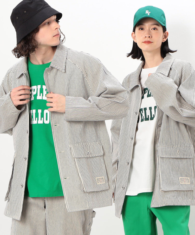 ヒッコリー カバーオール（55-01BC07-203）｜パープル&イエロー