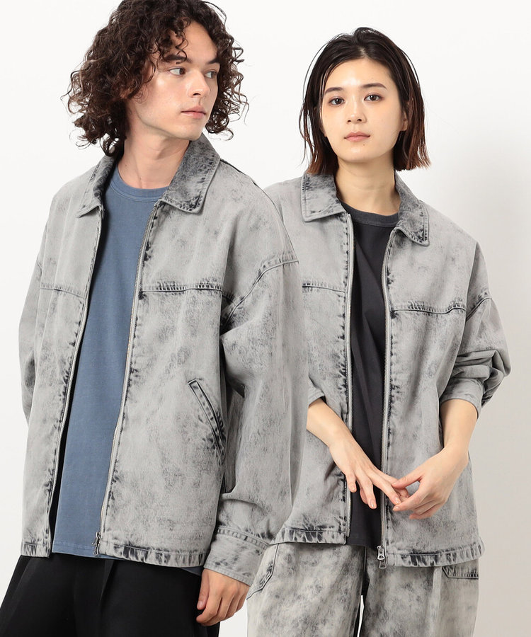 セットアップ対応】ムラブリーチデニムブルゾン（55-01BI02-204
