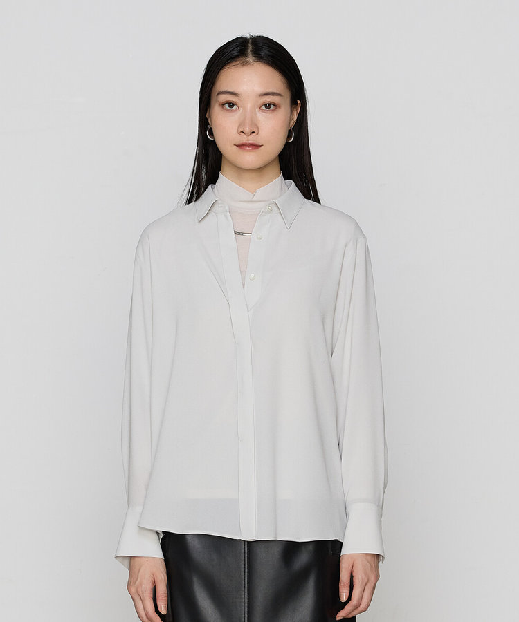 Sサイズ 〕 トリアセジョーゼット シャツ（54-73HK02-205）｜コムサS