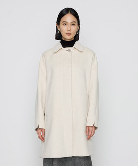 Sサイズ 〕 アンゴラウール スタンドステンカラーコート（96-15WI04