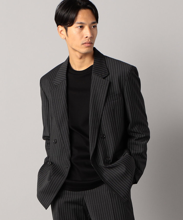 ブライトリーセットアップ】マニッシュストライプ 2WAYストレッチ