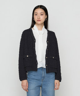 ツイードニット カーディガン（10-18II10-204）｜K.T キヨコ タカセ