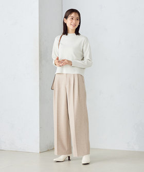 フラノ調ジャージー ワイドパンツ（12-52PI11-204）｜コムサイズム