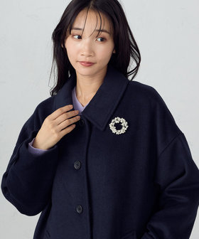 プラスチックパール フラワーブローチ（12-83AI01-204）｜コムサイズム