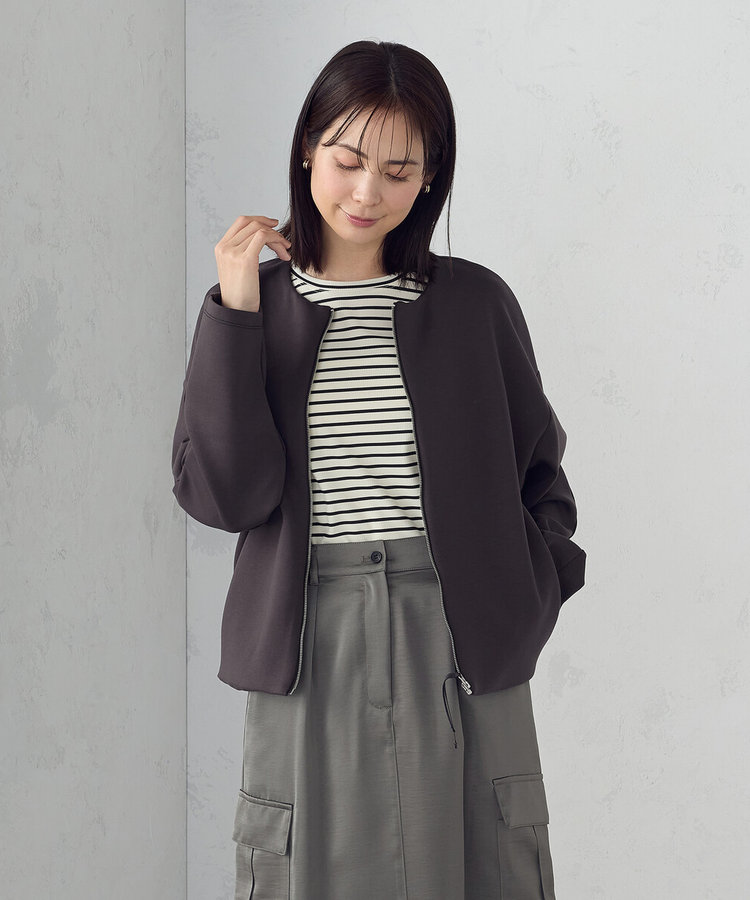 ふわ軽 ニュアンス ジップブルゾン（12-21BK01-205）｜コムサイズム