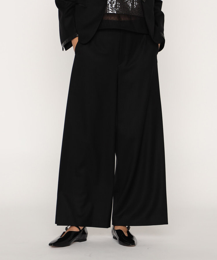 ウールギャバジン サイドタックワイドパンツ（18-05PM02-205