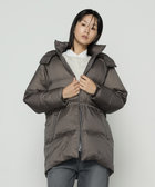 TALLサイズ 〕 ライトナイロンタフタ フード付きダウンコート（34