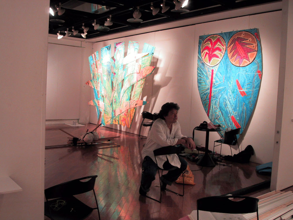 堀越千秋「ニース」1988年 カルトレにアクリル・オイルパステル 額装済