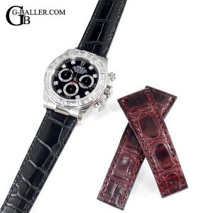 ロレックス デイトナ用 純正 ベルト クロコダイルレザー ワインレッド