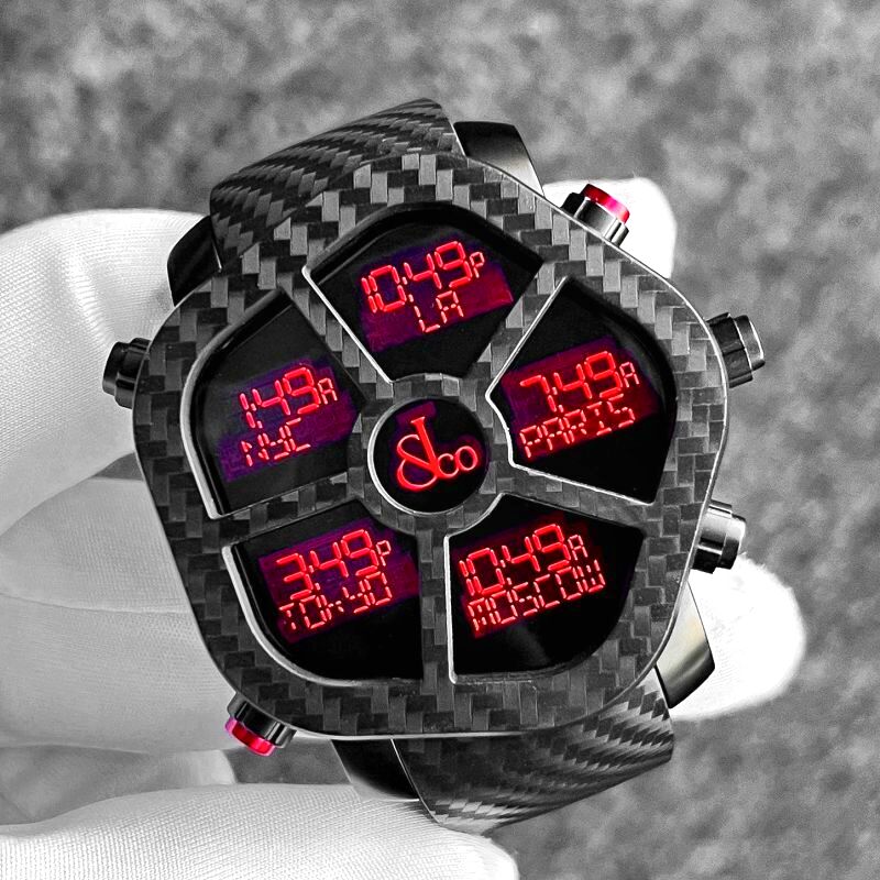 JACOB&CO ジェイコブ ゴースト ファイブタイムゾーン JC-GST-CBN 展示