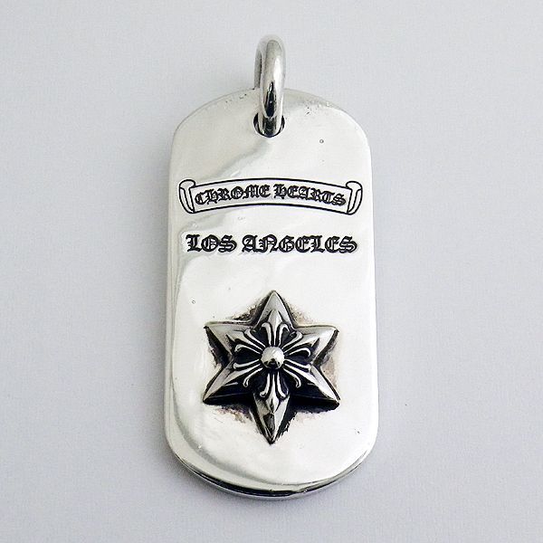 LA限定 クロムハーツ レイズドスター ドッグタグ