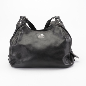 Coach Madison Maggie Black Leather Shoulder Bag in United States