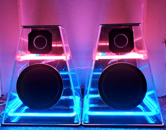 Cicena - Cleo Pink & Blue Neon Stereo Speakers (2) in United Kingdom
