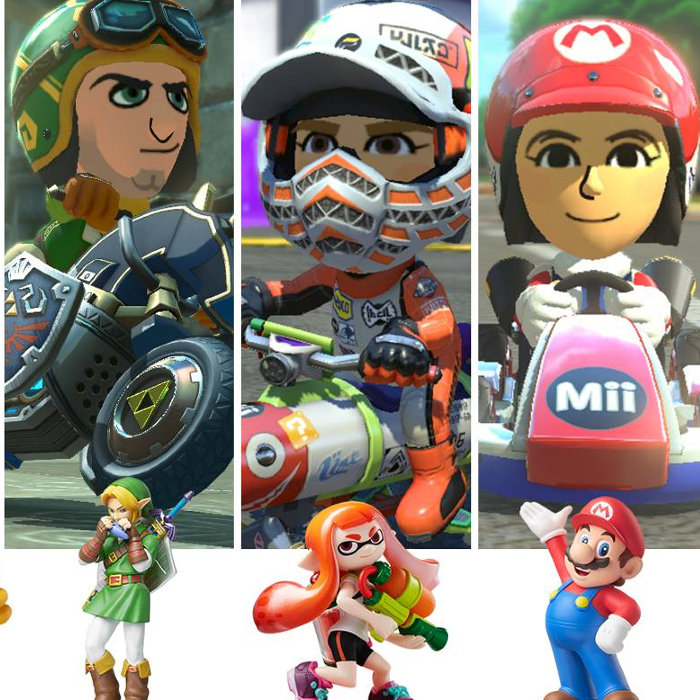 マリオカート8 デラックス、amiibo対応。スプラトゥーンなどのMii衣装