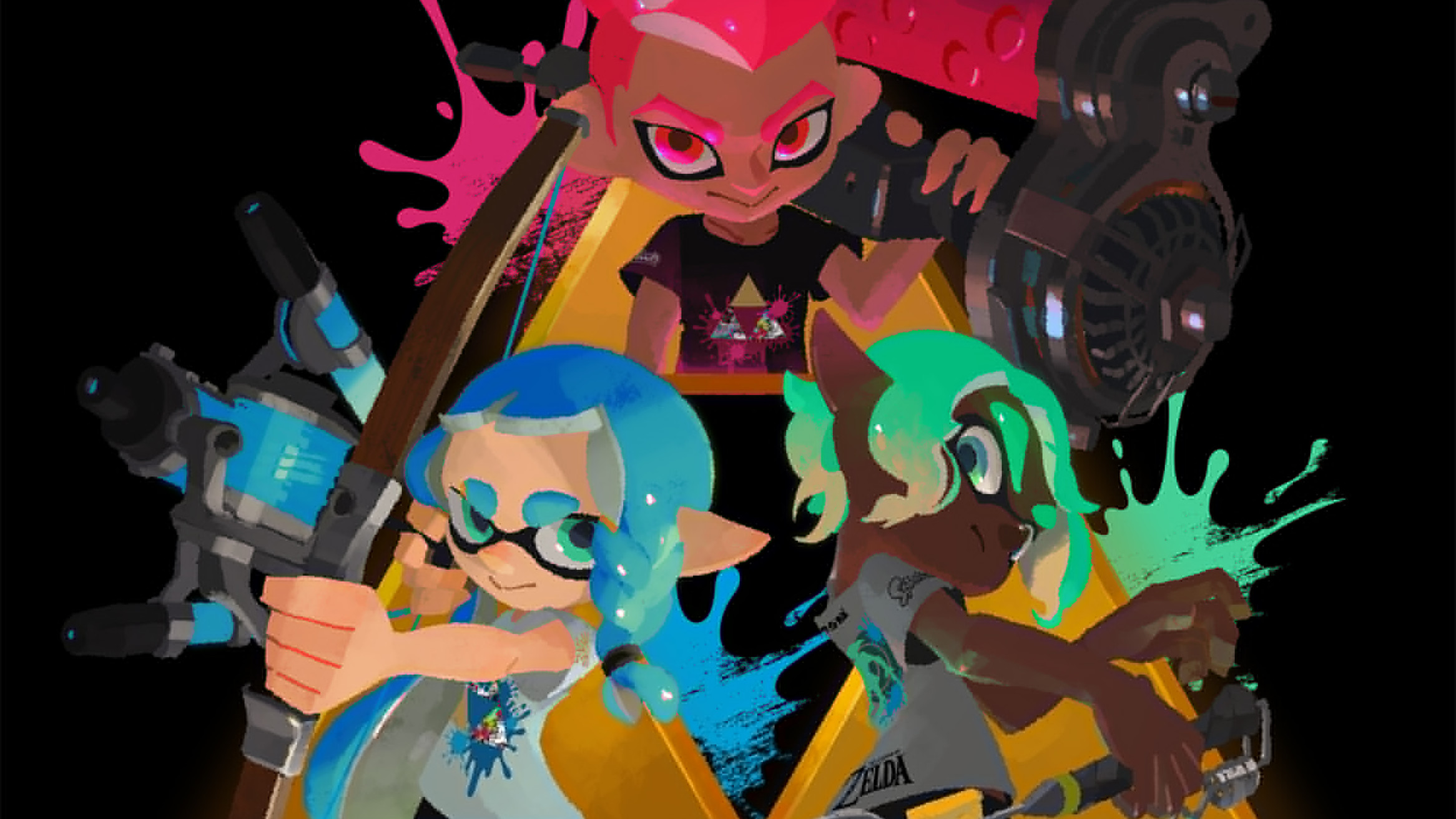 スプラトゥーン3、トライフォースなステージ。ゼルダティアキンとの