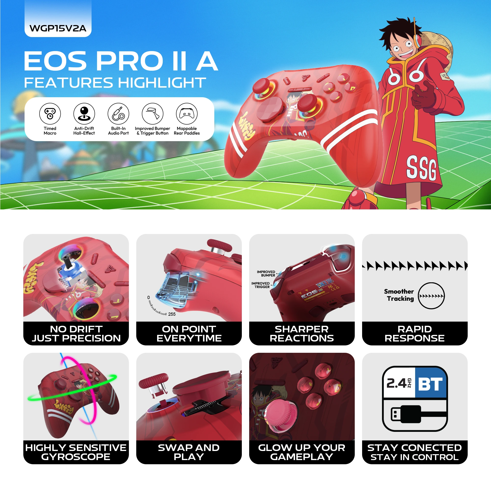 Game One - Fantech x One Piece Limited Edition EOS Pro II Tri-Mode