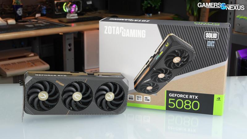 Zotac RTX 5080 Solid Overclocking, Thermals, Noise, & Gaming vs