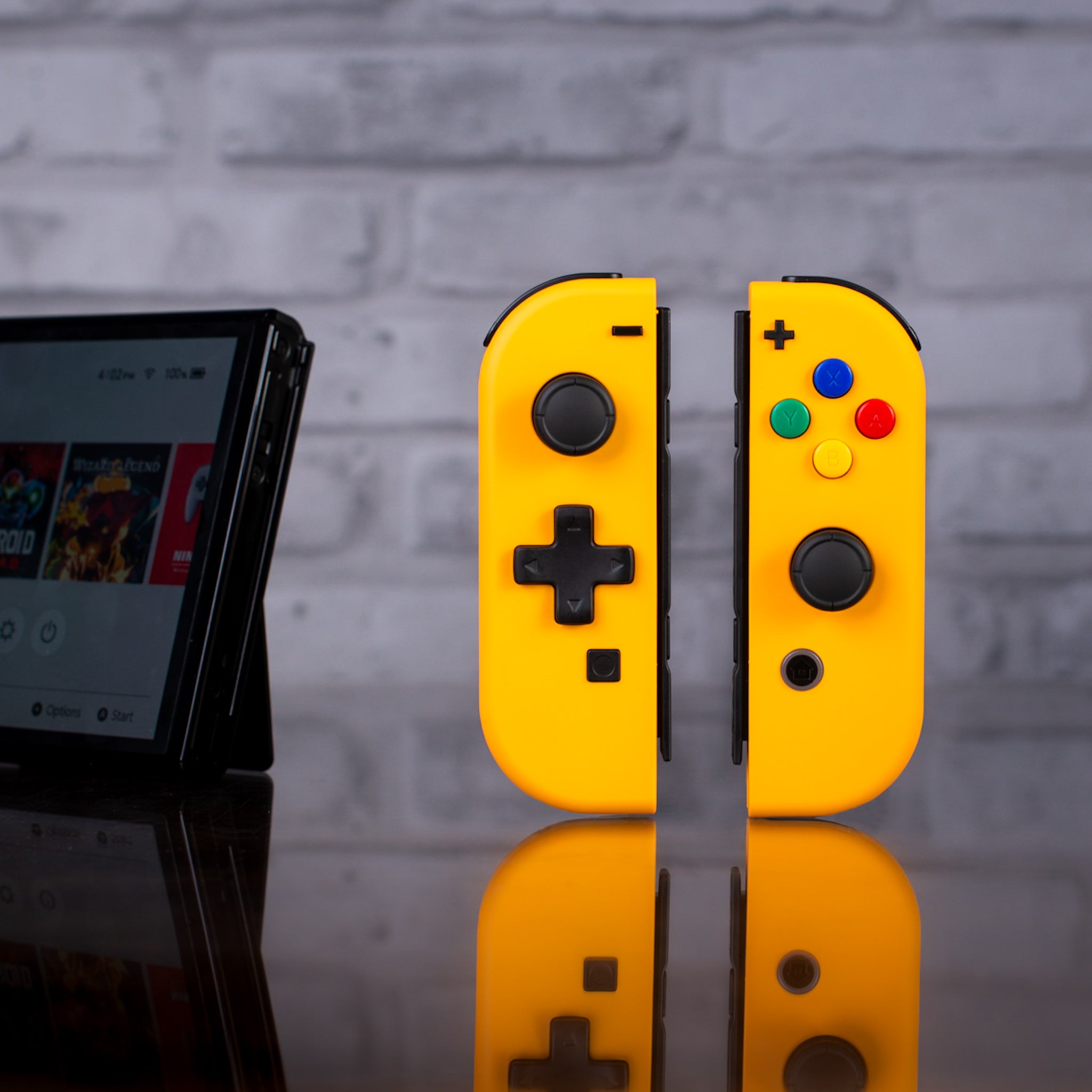 Custom Joy-Con Controllers “N64 Yellow” Joycons with SNES Buttons