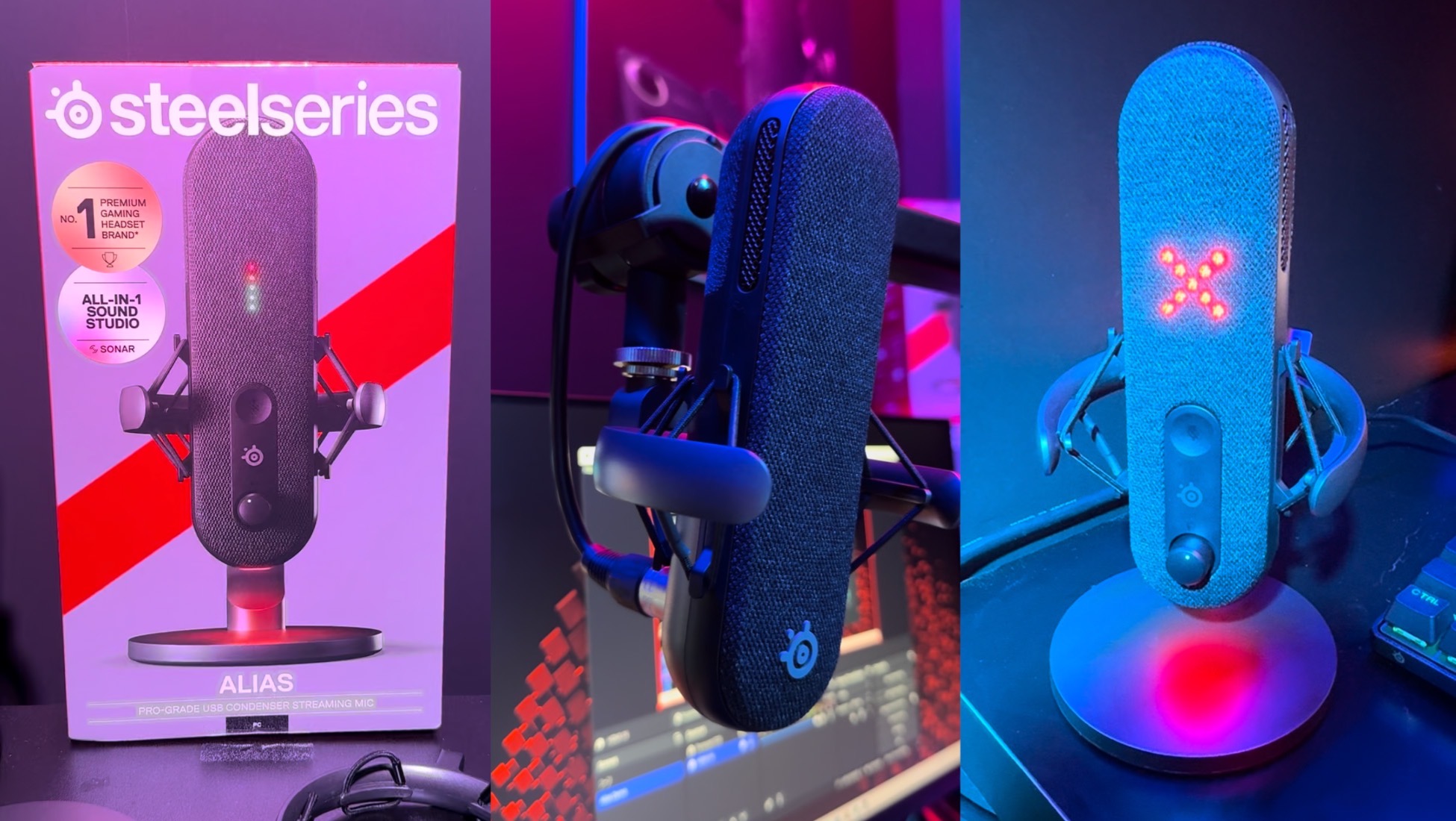 SteelSeries、プログレードの配信者向けマイク「Alias」「Alias Pro