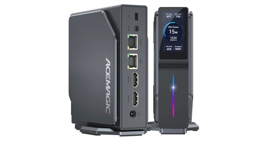 ガジェット感あふれる。 ACEMAGIC「S1」はミニディスプレイ付きのIntel