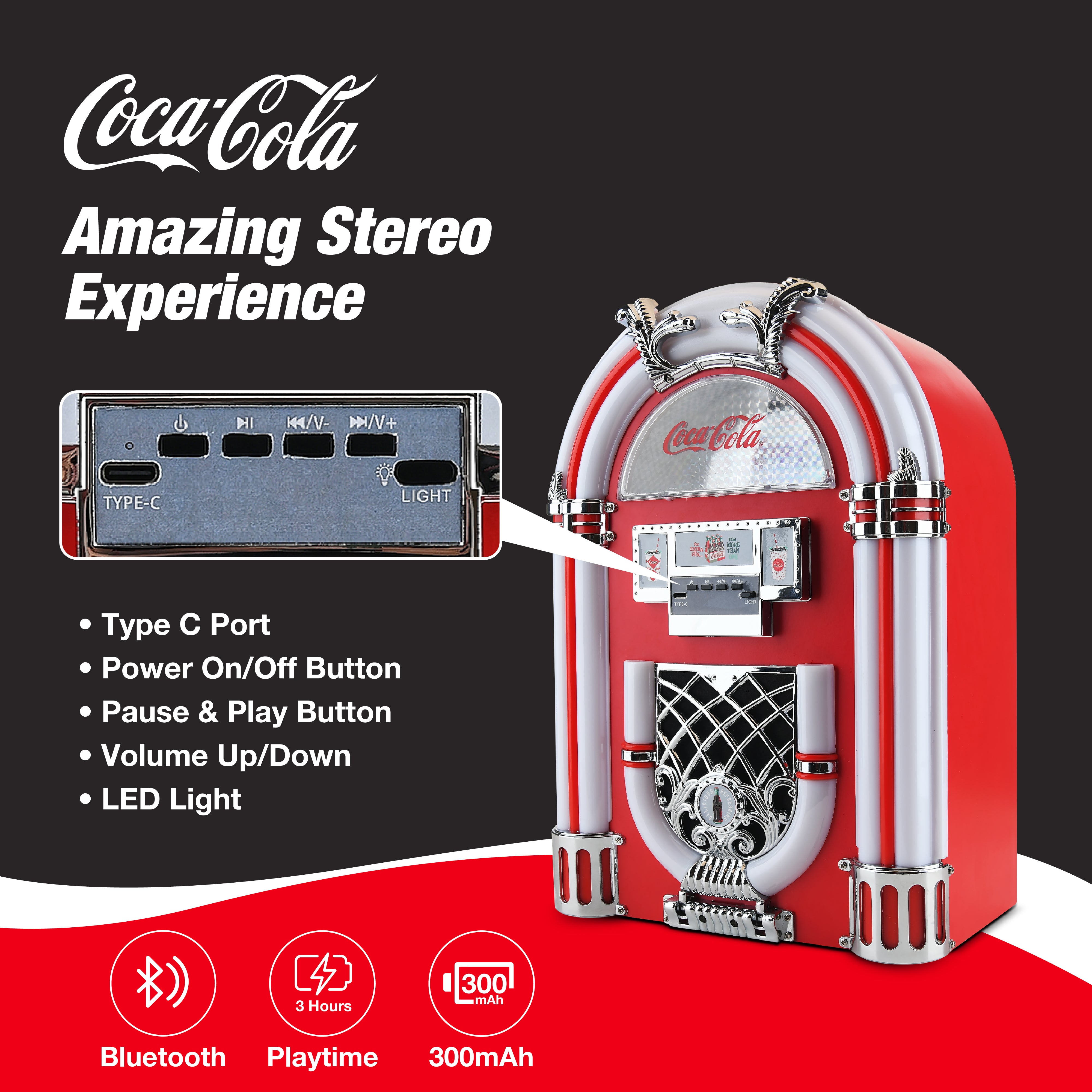 Coca-Cola Juke Box Speaker- Large – Gabba Goods
