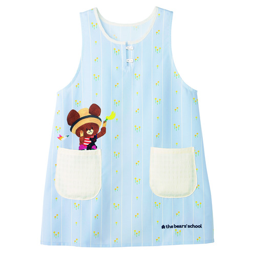 すてきな先生vol.94|くまのがっこうピクニックエプロン ライトブルー