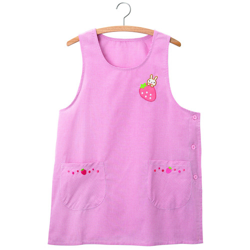 すてきな先生N.Book2026|うさフルーツエプロン ピンクL|学研の保育用品