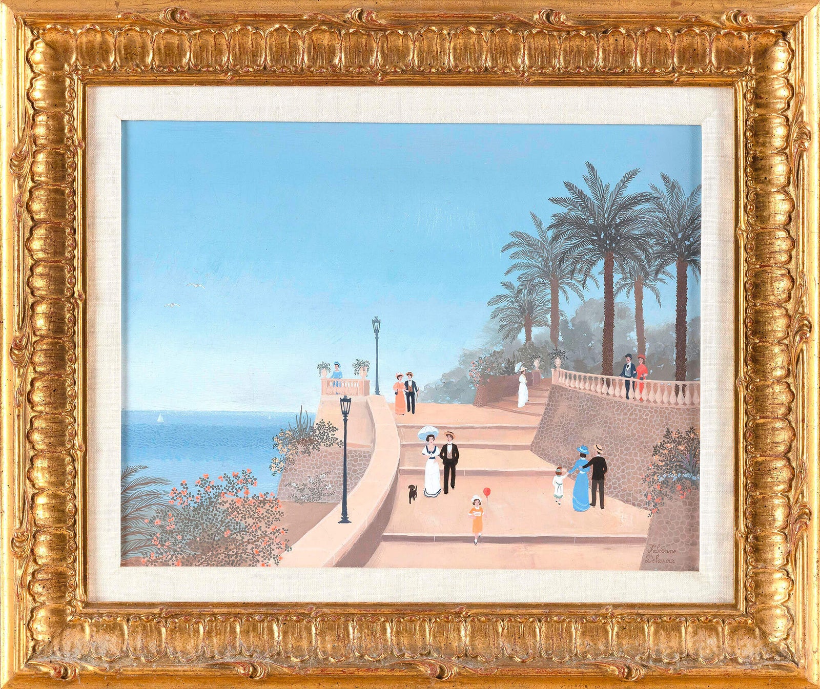 Tableau Souvenir de Nice – Fabienne Delacroix, acrylique 1996