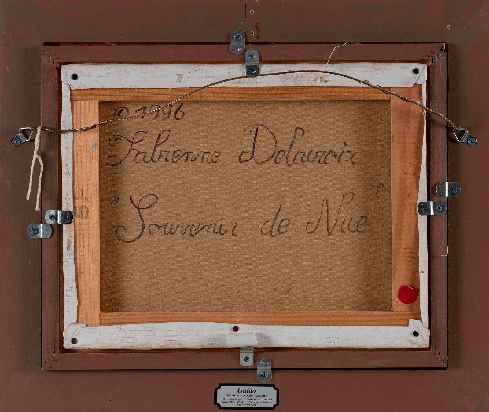 Tableau Souvenir de Nice – Fabienne Delacroix, acrylique 1996