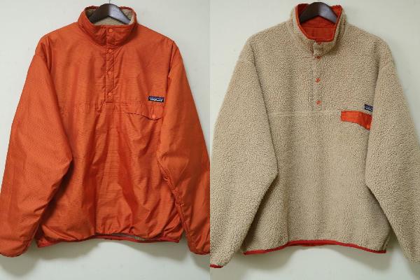 patagonia 2008年 Reversible SNAP-T Pullover ナチュラル × オレンジ
