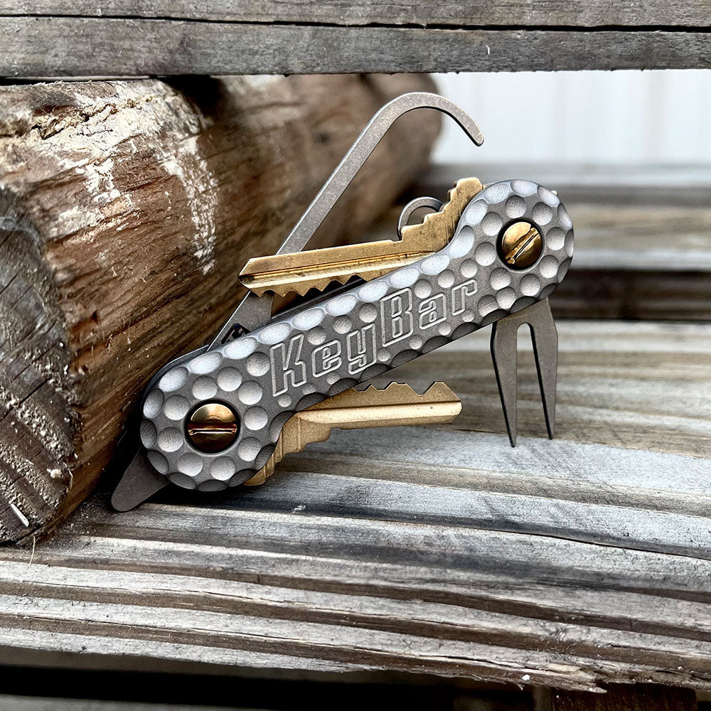 KeyBar Cratered Sandblasted Titanium | Gallantry
