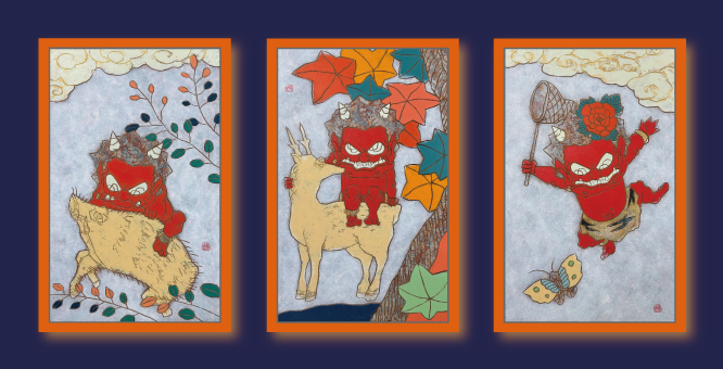 瀧下和之 画集刊行記念『桃太郎図～花やぐ絵札～』 - GALLERY KOGURE