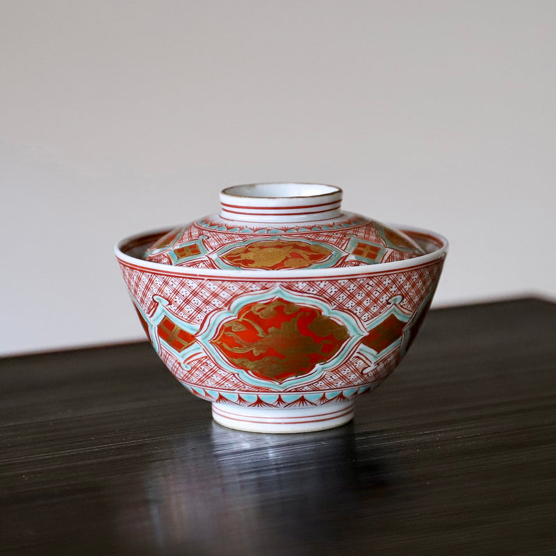 永楽和全 (12代永楽善五郎) 金襴手蓋茶碗 – Gallery Nisui