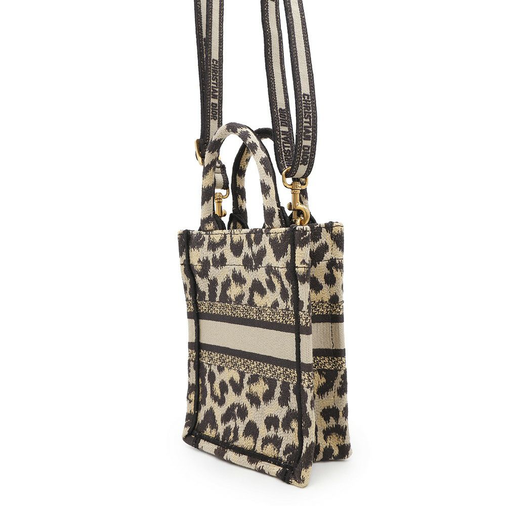 クリスチャン・ディオール ハンドバッグ ブックトートミニ レオパード