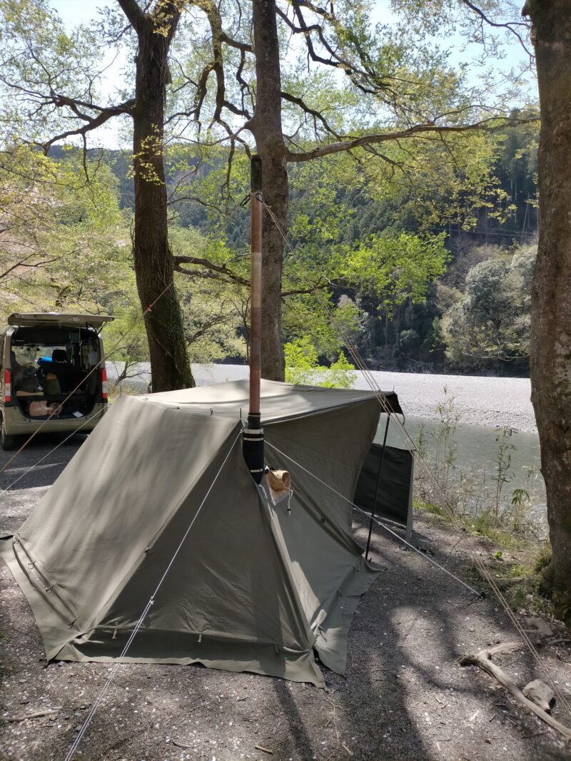 ソロベースEXにGstoveの薪ストーブをインストールして快適に！