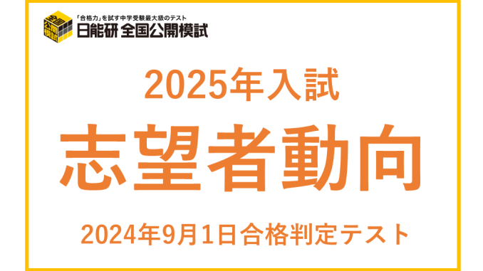 2025年入試／2月1日】女子 志望者動向 日能研公開模試合判テスト（2024