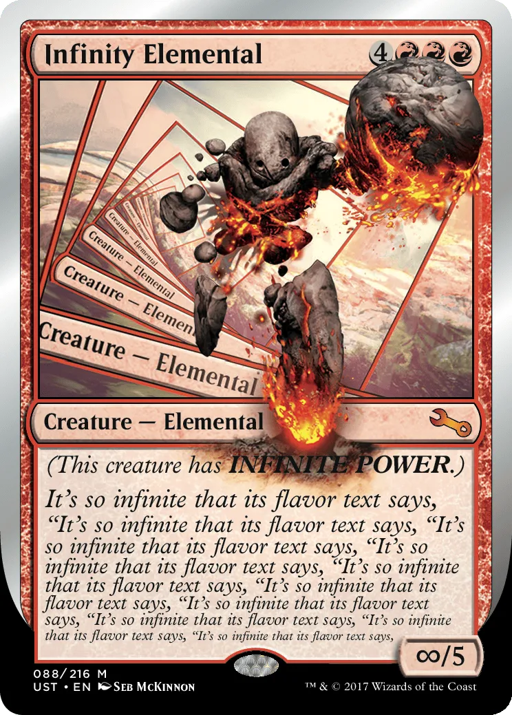 Infinity Elemental MTG - Unstable #88 (English) | Magic: The Gathering