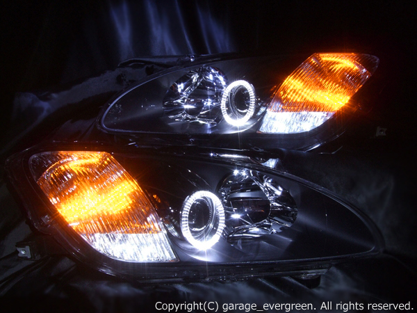 S2000 AP1 前期 ヘッドライトセット 4連白色イカリング&増設高輝度LED